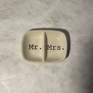 Mr. and Mrs. ring dish. Brand new